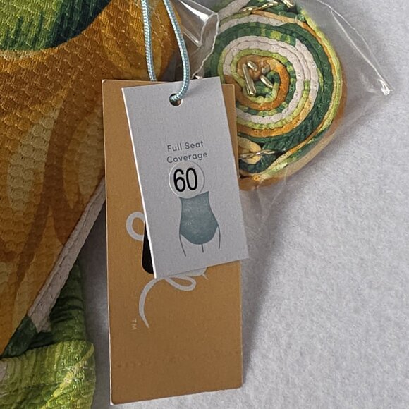 NWT Kona Sol Women's‎ One Piece Med. Tropical Green Orange Removable Straps - Picture 6 of 10